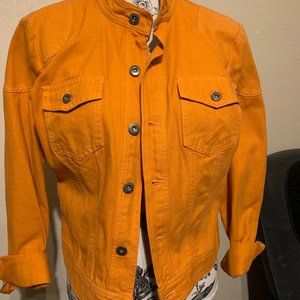 Tommy Hilfiger Jean Jacket Bright Orange Large